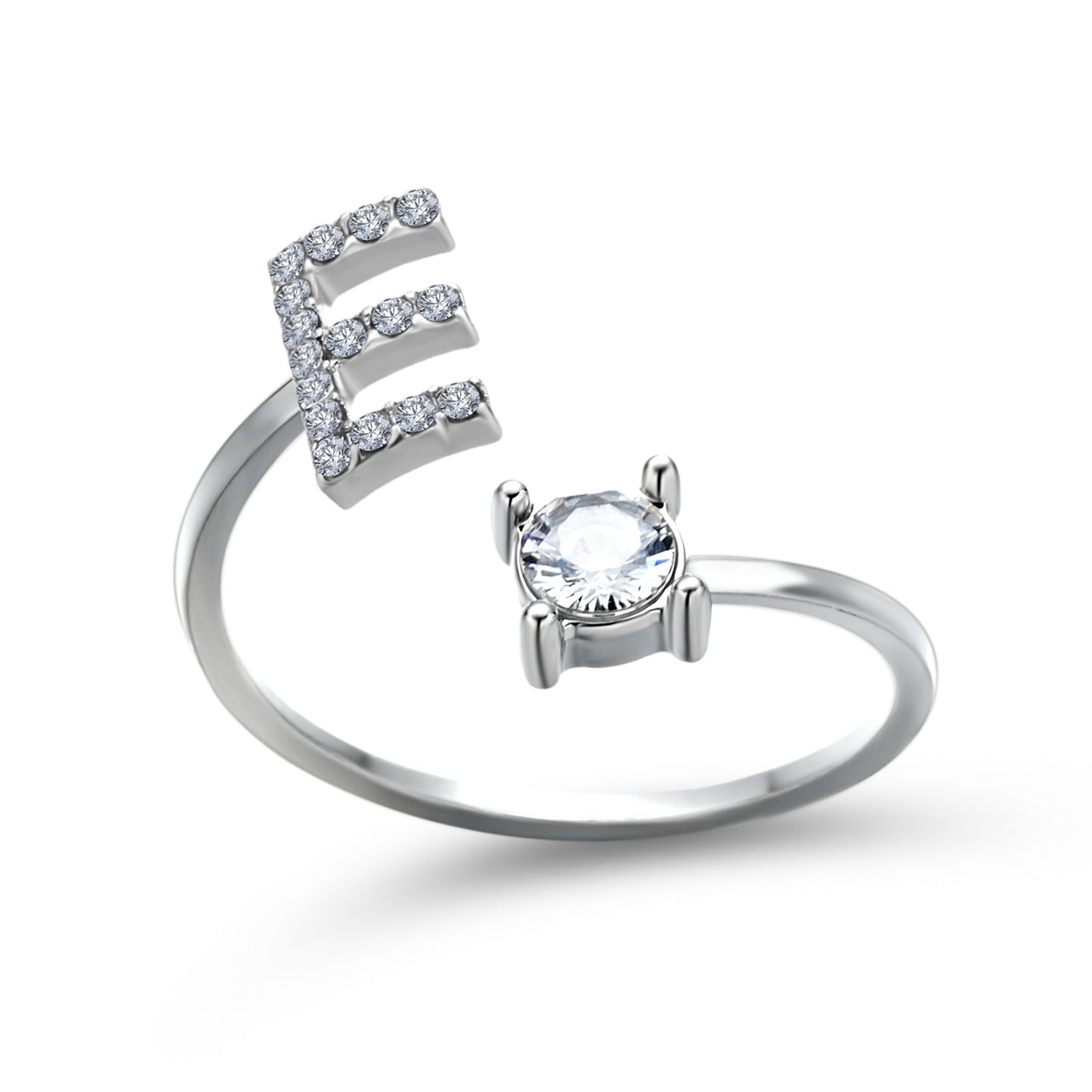 Adjustable Initial Letter Ring for Women - Elegant Gold Jewelry Gift