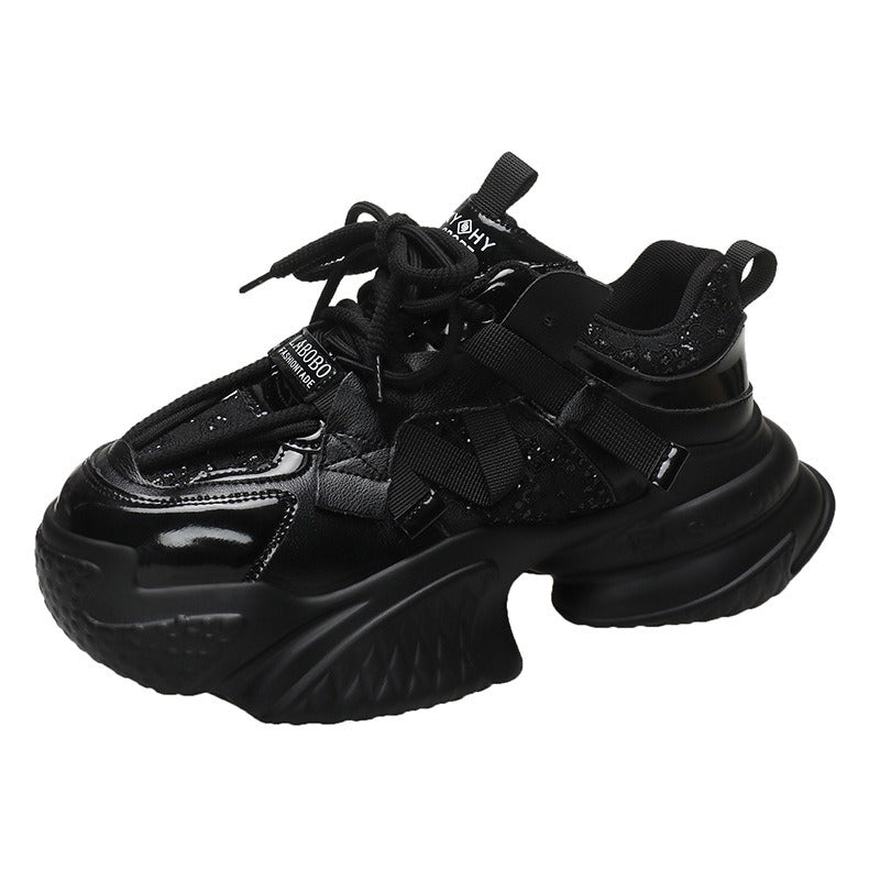Women's new thick-soled height-increasing dad shoes for small people with versatile platform soles
