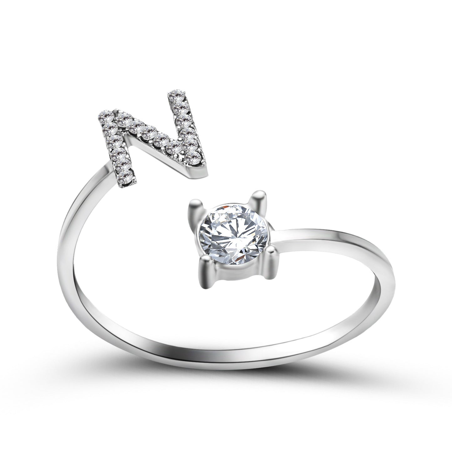 Adjustable Initial Letter Ring for Women - Elegant Gold Jewelry Gift