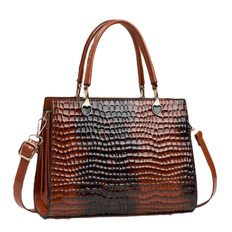Women's Contrast Color Commuter Tote Bag - Large Capacity Shoulder Handbag