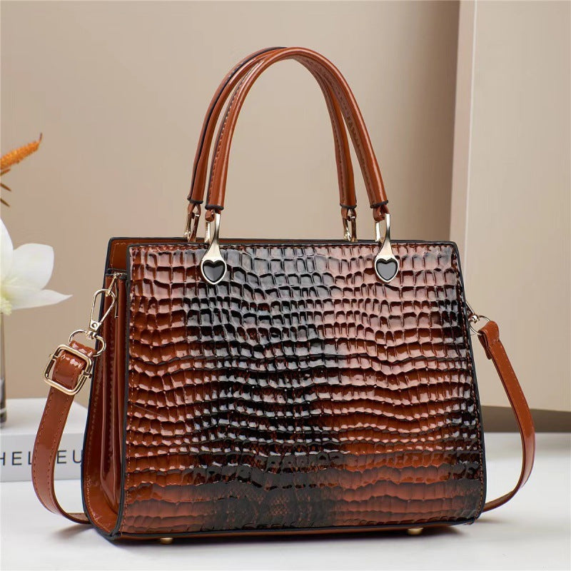 Women's Contrast Color Commuter Tote Bag - Large Capacity Shoulder Handbag