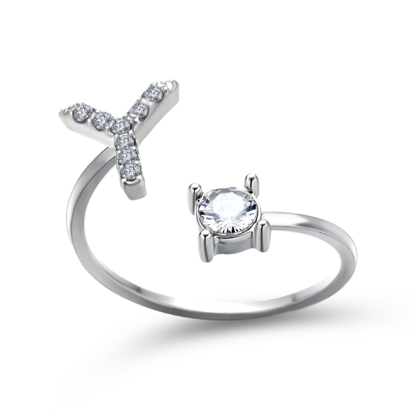 Adjustable Initial Letter Ring for Women - Elegant Gold Jewelry Gift