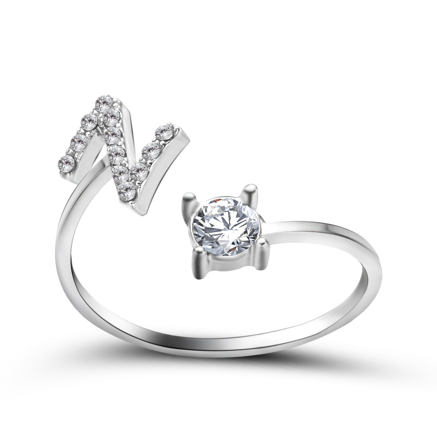 Adjustable Initial Letter Ring for Women - Elegant Gold Jewelry Gift