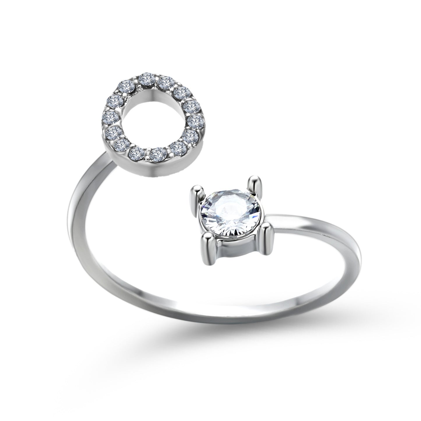 Adjustable Initial Letter Ring for Women - Elegant Gold Jewelry Gift