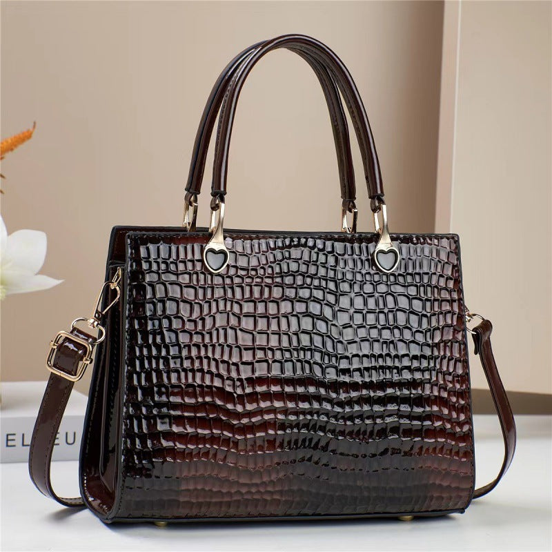 Women's Contrast Color Commuter Tote Bag - Large Capacity Shoulder Handbag