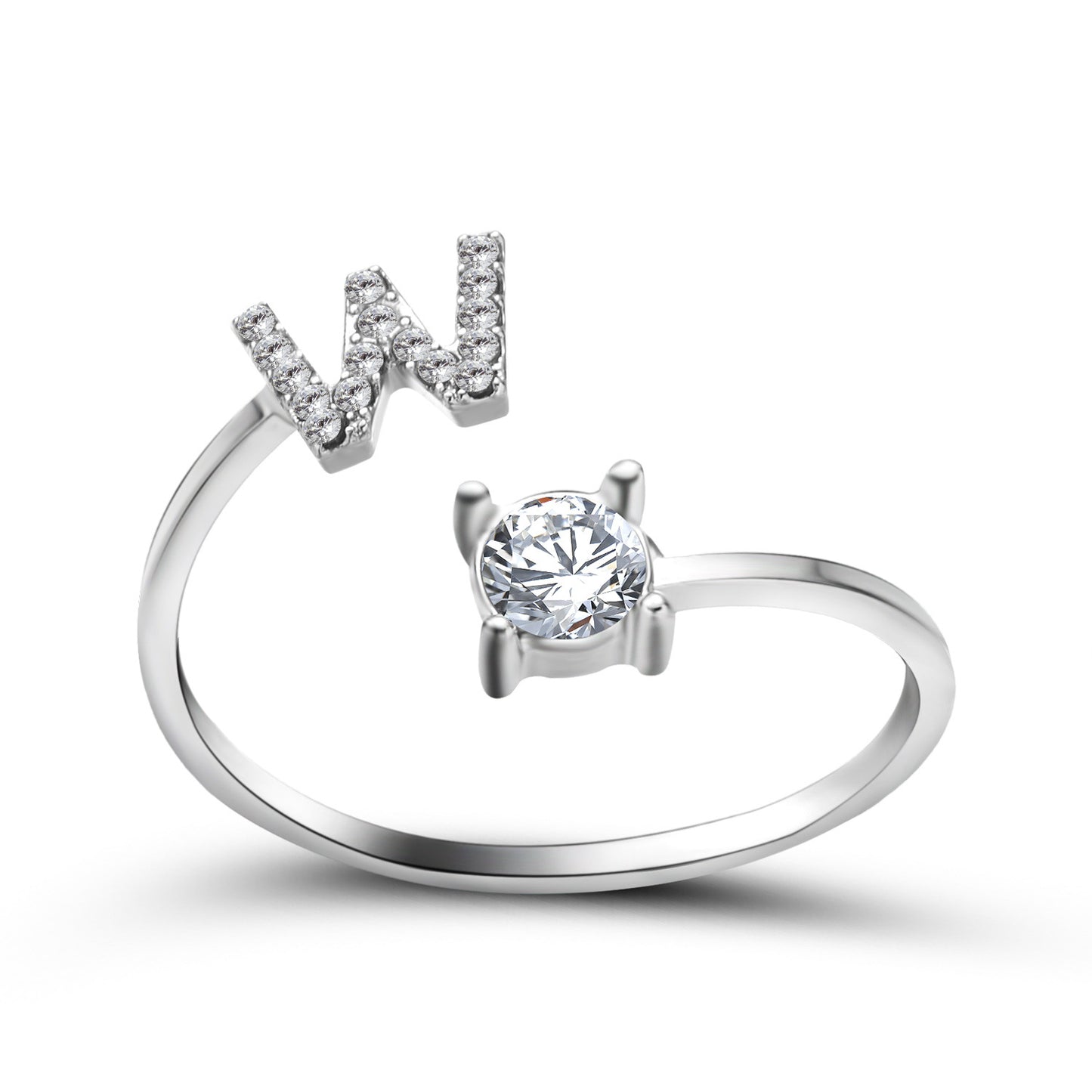 Adjustable Initial Letter Ring for Women - Elegant Gold Jewelry Gift