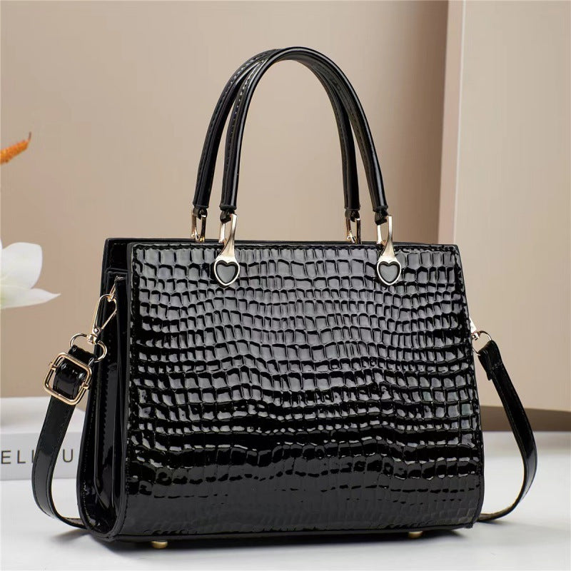 Women's Contrast Color Commuter Tote Bag - Large Capacity Shoulder Handbag