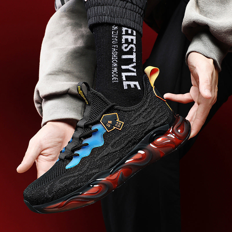 Summer New Style Men's Shoes Personality Popcorn Casual Running Tide
