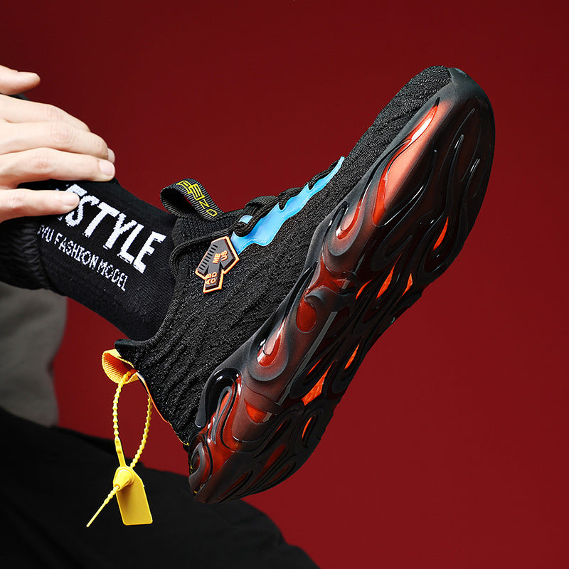 Summer New Style Men's Shoes Personality Popcorn Casual Running Tide